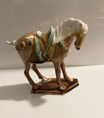 £19.99 • Buy Vintage Chinese Tang Sancai Style War Horse Tri Coloured