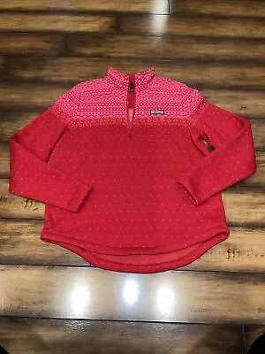 Vineyard Vines Fair Isle Shep Shirt Med Red Pink Sweater Sweatshirt • $38.50