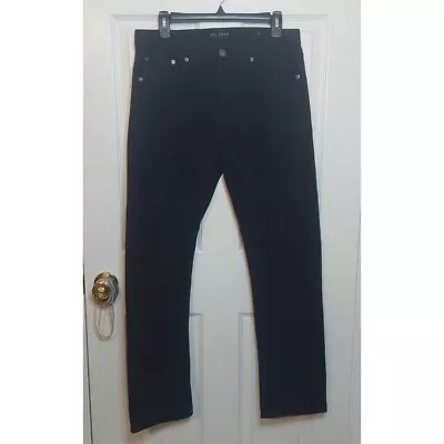 Bullhead Black Denim Slim Straight Leg Mid Rise Jeans Streetwear Size 32x32 • $22