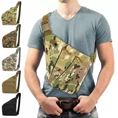 Men Tactical Sling Bag Chest Shoulder Fanny Pack Cross Body Molle Pouch Backpack • $10.11