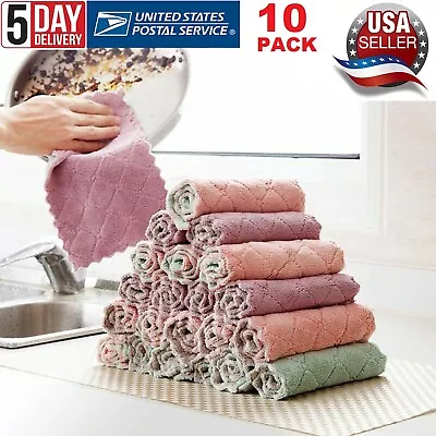 10 PACK Kitchen Towel Dish Cloth Super Absorbent Tea Towels 26x16cm Utopia Towel • $8.99