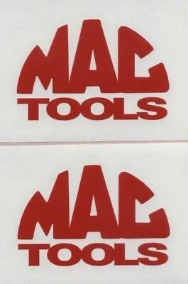 2x  MAC TOOLS 4  Red Decals  Stickers Toolbox  Truck  Car Shows  Windows  Decal • $6.98