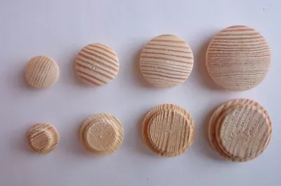 £46.99 • Buy SOLID WOOD PINE Cover Caps For 10 15 20 25 30mm HOLE Press Wooden Plugs Button
