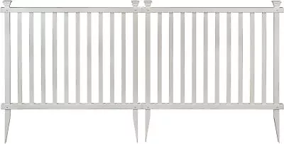 No Dig  Semi-Permanent Vinyl Fence White(36in H X 42in W)-(Pack Of 2) • $59.07