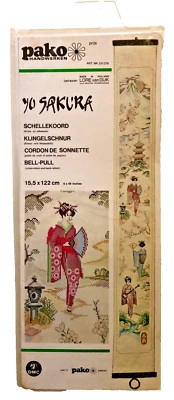 £5 • Buy PAKO Handwerken Yo Sakura Geisha Cross Stitch Bell Pull Kit 221-279