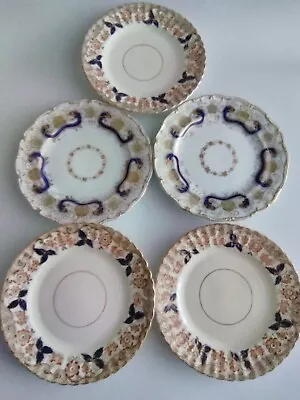 Vintage Mismatched China Side  Plates Cake 8  - Set X 5 Bundle Joblot Patterned • £10