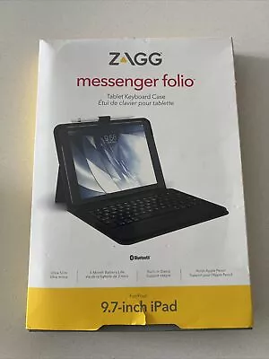Zagg Messenger Folio Tablet Keyboard Case For 9.7 In IPad Zkb97mfn17 • $23.99