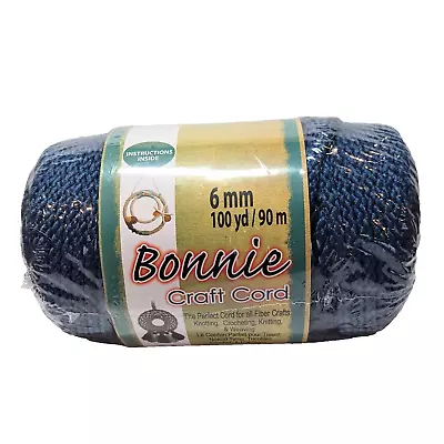 Bonnie Craft Cord Pepperell Prussian Blue 6mm X 100yd Crochet Macrame Weaving • $18.97