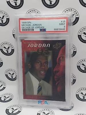 Psa 9 Michael Jordan 1999 Spx Decade Of Jordan Pulsar Refractor #j5  • $99.99