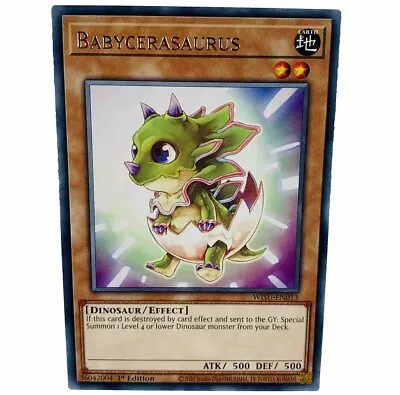 YUGIOH Babycerasaurus WISU-EN013 Wild Survivors Rare Card 1st Edition NM-MINT • £0.99