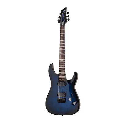 $499 • Buy Schecter Omen Elite 6 String Electric Guitar See Thru Blue Burst