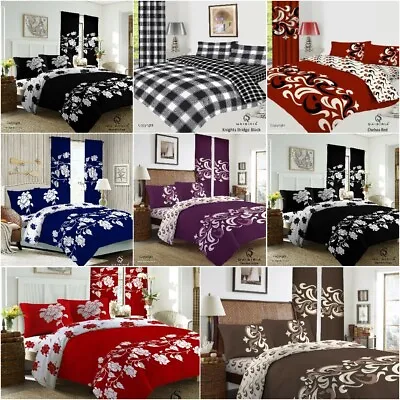 £20.99 • Buy 4Pcs Bedding Set Duvet Cover With Matching Fitted Sheet & Pillow Cases UK Sizes