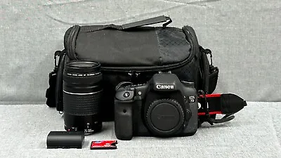 Canon EOS 7D 18.0 MP 1080p DSLR Digital Camera With 75-300mm III Telephoto Lens • $242.99