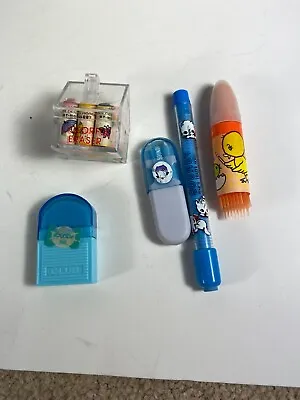 Vintage 3 SOUNDY Erasers & SANRIO MY MELODY MINI ERASERS IN CASE VTG ERASER LOT • $23.99