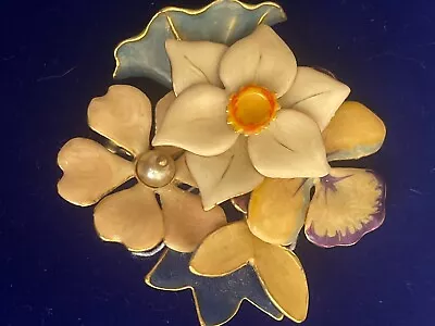 VNTG RC MMA Metropolitan Museum Of Art Floral Brooch Pin  • $50