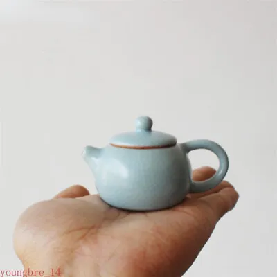 Mini Kiln Porcelain Teapot Ceramic Fingertip Tea Pot Small Tea Pet Ornaments • $28.39
