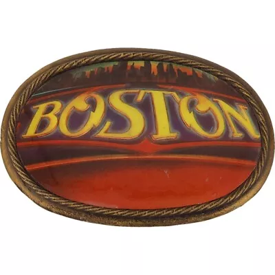 New Boston Tom Scholz Music Rock Pacifica Style 1970s NOS Vintage Belt Buckle • $35