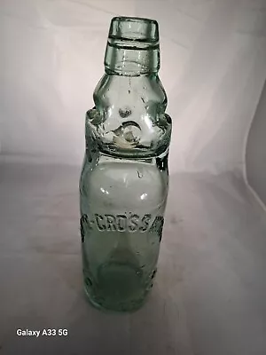 Rare White-Cross Works Long Eaton 10oz Reliance Patent Codd Bottle C1890's • £35