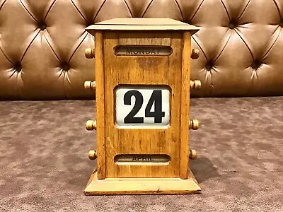 £150 • Buy Antique Vintage Wooden Perpetual Desk Calendar