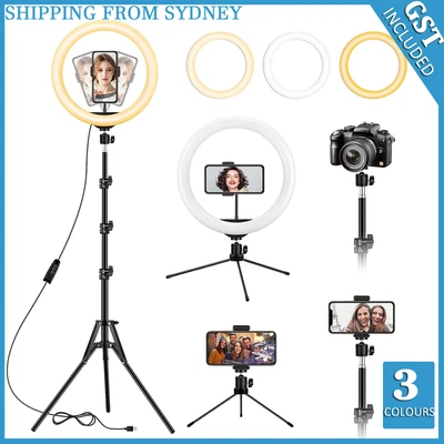 $18.99 • Buy 10  LED Ring Fill Light Phone Camera Tripod Stand Holder For Selfie Video Live