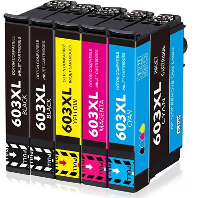 5x603XL Ink Cartridges Compatible For Epson WF-2830 XP-2100 XP3100 XP4100 XP4155 • £6.95