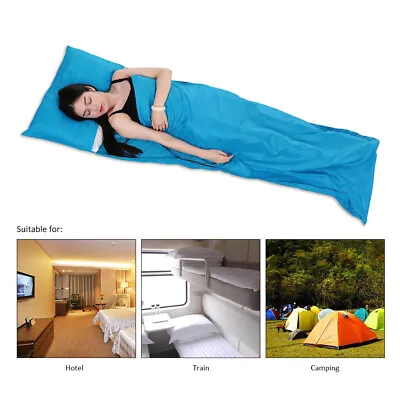 £13.99 • Buy Adult Size Sleeping Bag Fleece Single Liner Envelope And Carry Bag Camping S3R9
