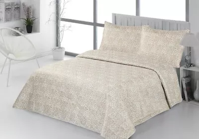 Printed Bedspread Comforter 3PCS Bedding Set Quilted Bed Throw With 2 Pillowcase • £15.99