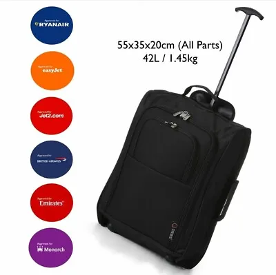 5 Cities Easyjet 55x35x20cm Cabin Approved Trolley Bag Hand Luggage  21  NEW • £24.90