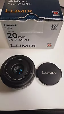 Boxed Panasonic Lumix G H-H020 20mm F/1.7 Aspherical Lens For DSLR Camera • £169