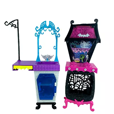 Monster High Monster Family Vampire Kitchen Playset Furniture Lot Incomplete • $20.39