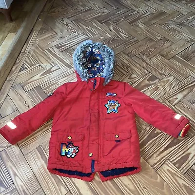 £4.50 • Buy Red Boys Paw Patrol Warm Winter Coat Red. Age 4-5. Fur Lined Hood. George.