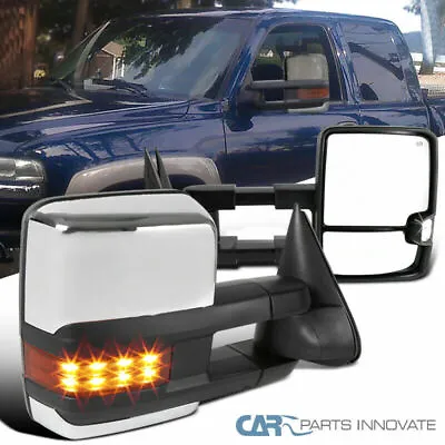 Fit 99-02 Silverado Sierra Facelift Power Heated Extended LED Signal Tow Mirrors • $119.66