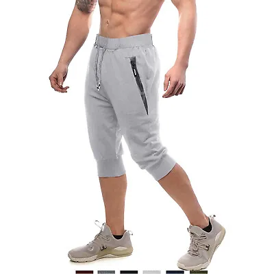 Men's 3/4 Capri Shorts Jogger Athletic Gym Workout Training Running Casual Pants • $24.99