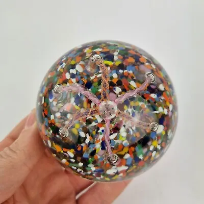 Vintage Paul Ysart Style Glass Paperweight Multi Colour Ground • £79