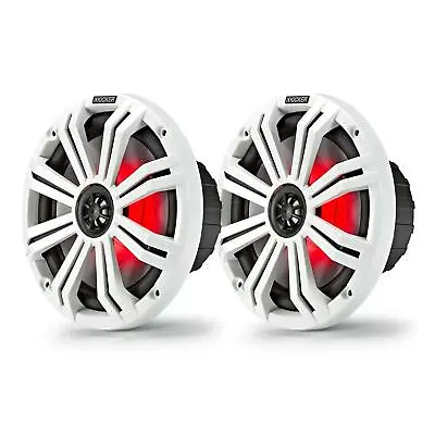 KICKER LED Marine Wakeboarding Boat Speakers - 8 Inch KA45KM84L - White • £239.95