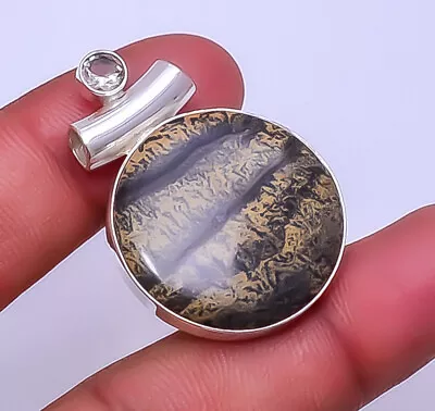 Honey Dendritic Opal - Mexico 925 Sterling Silver Pendant 1.56  P_9359_149_29 • $22.80