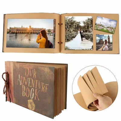 OUR ADVENTURE BOOK Family Memory DIY Photo Album Handmade Gift 40sheet Scrapbook • £5.99