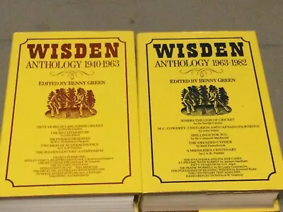 £6 • Buy Wisden Anthology 1940 - 1963 - & - 1963-1982 Hardbacks VGC