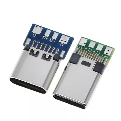 1 X Pair USB 3.1 Type C Male+Female DIY Solder Plug PCB Connector Socket Repair • $1.99