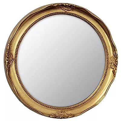 Funerom Vintage 12.2 Inch Decorative Wall Mirror Hanging Mirror Round Gold • $33.51