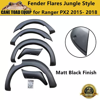 Fender Flares Jungle Style Matte Black Fits Ford Ranger PX2 MK2 2015-2018 Wheel  • $229.95