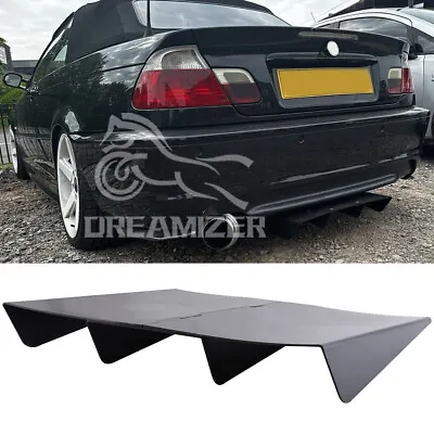 For 3 Series E46 E36 330i Rear Bumper Spoiler Diffuser Shark 4-Fin Splitter Lip • $69.19