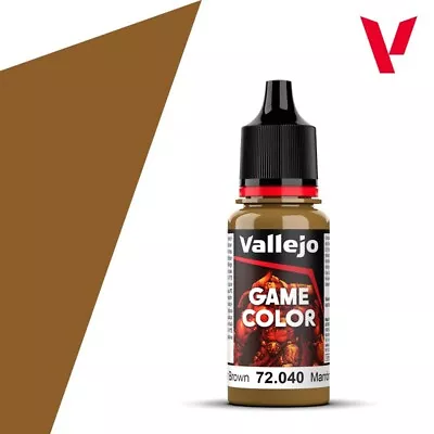 Vallejo Game Color: Leather Brown - VAL72040 Acrylic Model Paint 17mm Bottle  • £2.65