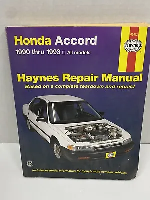 Haynes Repair Manual 42012 Honda Accord 1990-1993  • $14.99