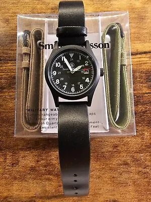 Smith & Wesson SWW1464 Black Tactical Military Watch Japanese Quartz Movement • $19.99