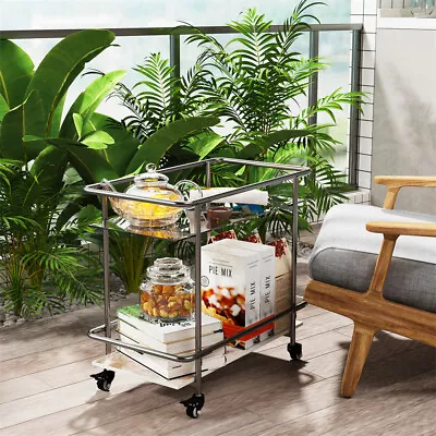 Kitchen Dining Tea Drinks Bar Trolley Alcohol Serving Cart Sofa Side Drink Table • £49.93