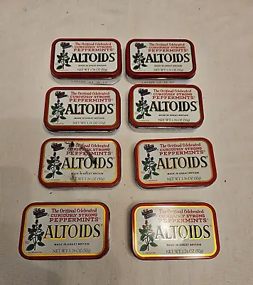 LOT Of 8 Altoids Peppermint Empty Tins Great For Collecting Crafting And Art • $4.99