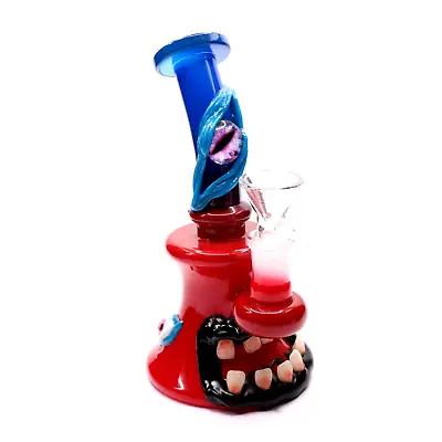 6.5  Monster Teeth 14mm Glass Bong Tobacco Smoking Halloween Water Pipe THB-157 • $49.95