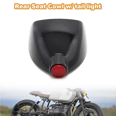 Rear Seat Cowl Cover With LED Light Motorcycle Lamp Fairing Fit For Cafe Racer • $96.81