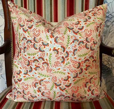 Liberty *FEATHER DANCE* Peach Cotton Cushion Cover  40cm (16 ) BN • £15